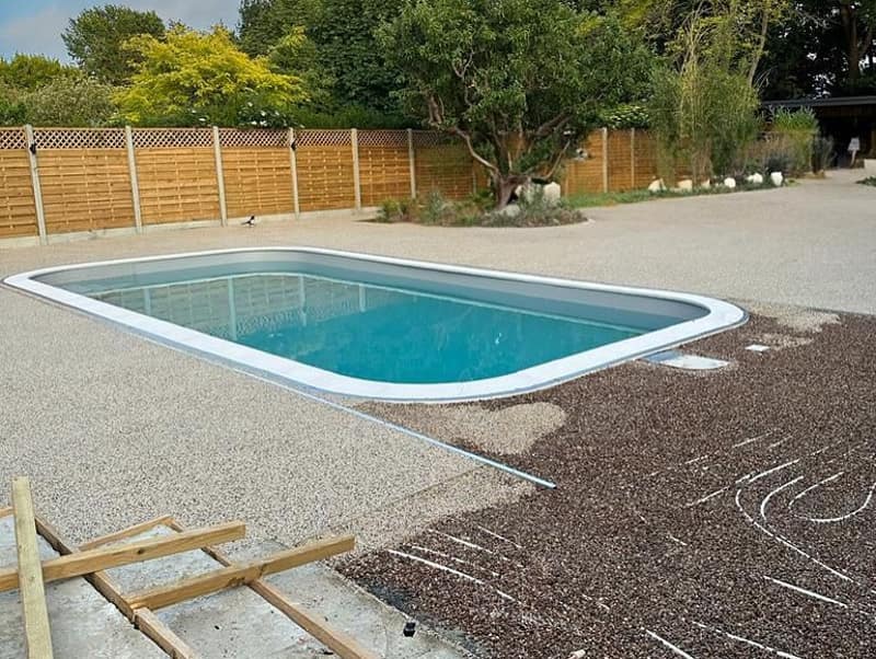 pool side area resind bound carpet