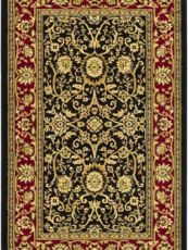 Black Red Oriental Accent Rug